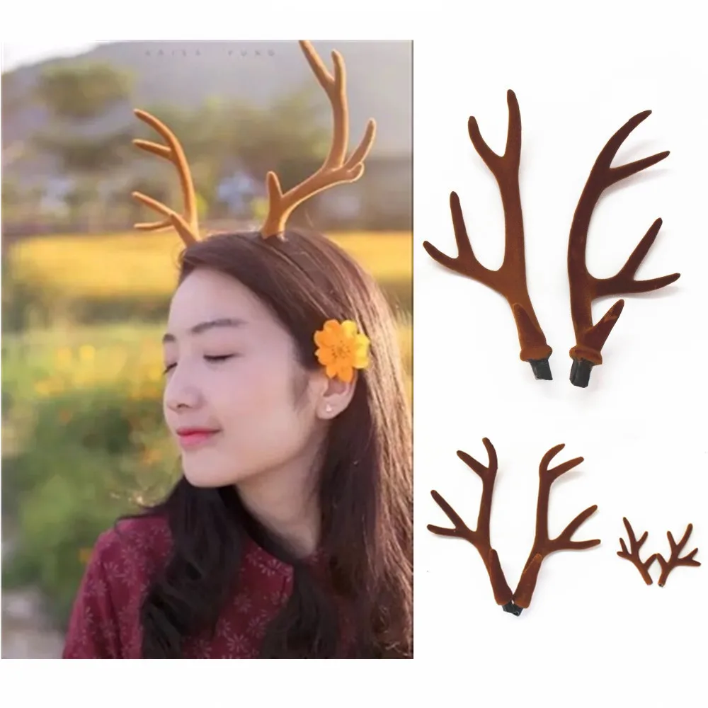 Reindeer Antlers Headband - Corna di cervo finte marroni fatte