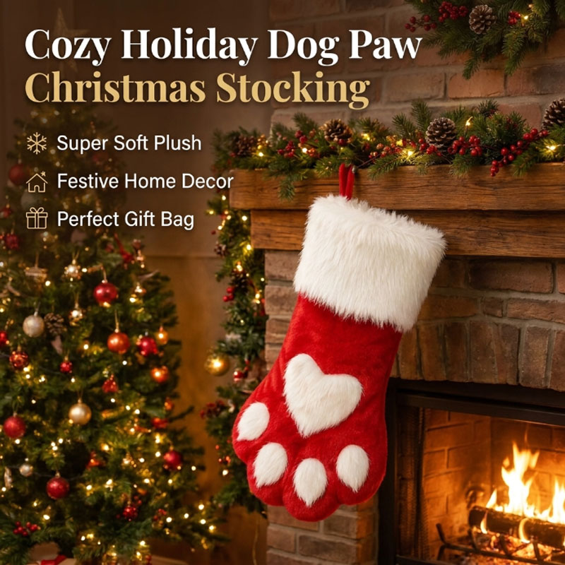 Christmas Stocking Hanging - Calza di Natale in peluche a