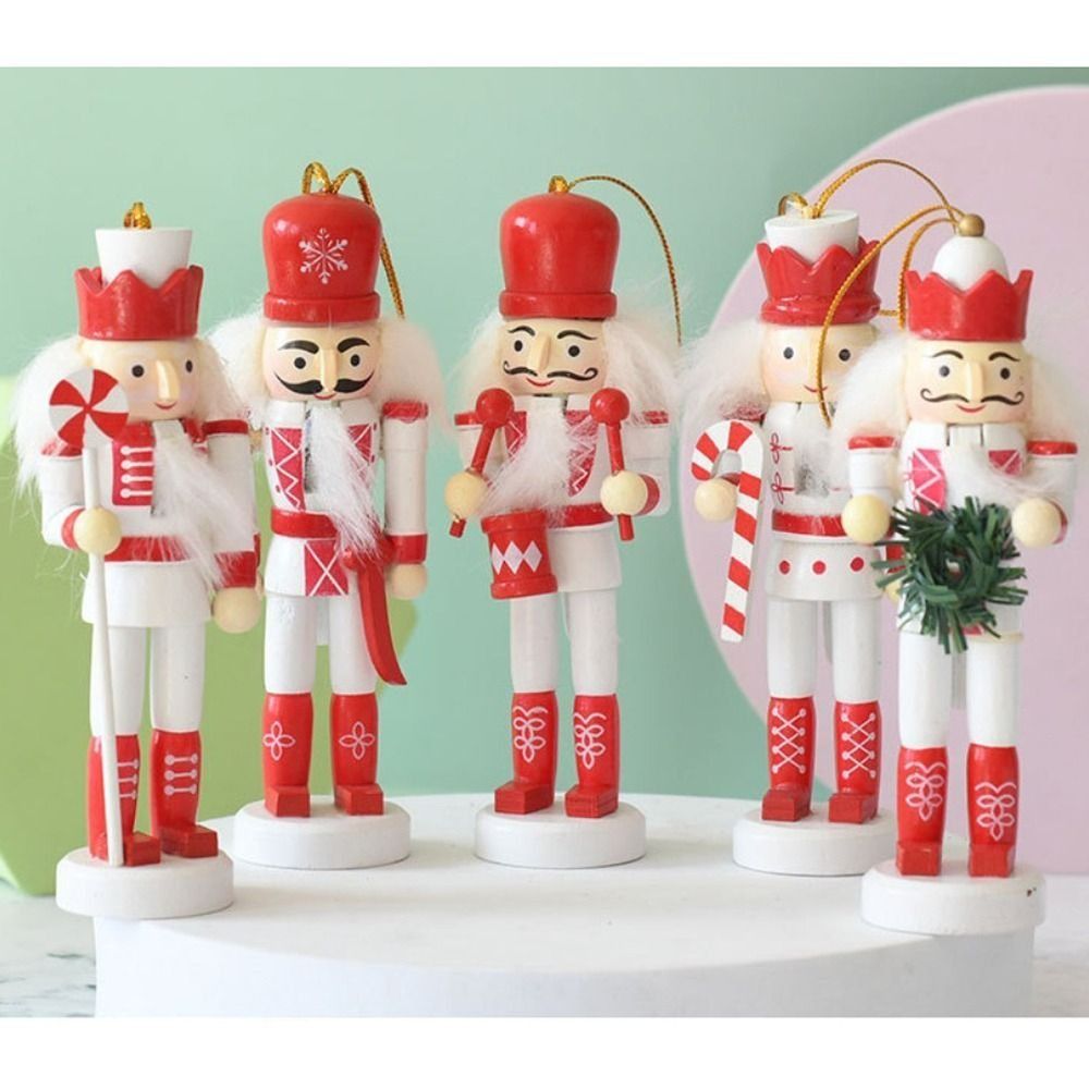 Nutcracker Figurine - 5 pezzi, decorazioni natalizie fatte a